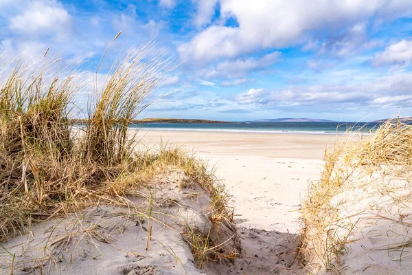 As dunas em Portnoo, Narin, praia em County Donegal, Irlanda. — Fotografia de Stock