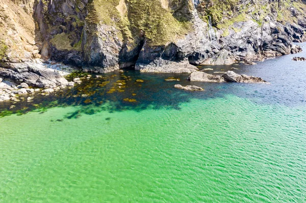 Vista aérea de Silver Strand en el Condado de Donegal - Irlanda —  Fotos de Stock