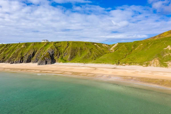 Luftaufnahme des Silberstrandes im County Donegal - Irland — Stockfoto