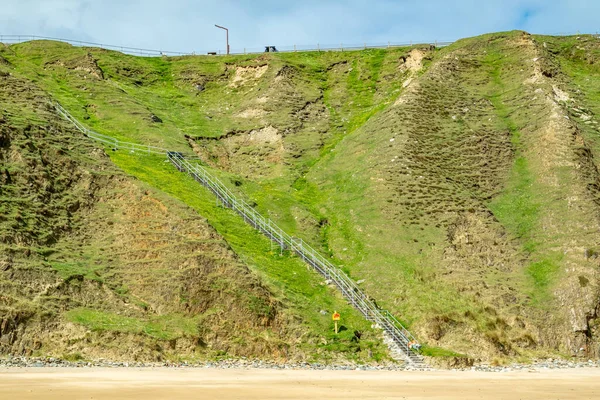 The stairs down to the Silver Strand in County Donegal - Ireland — Stock Photo, Image