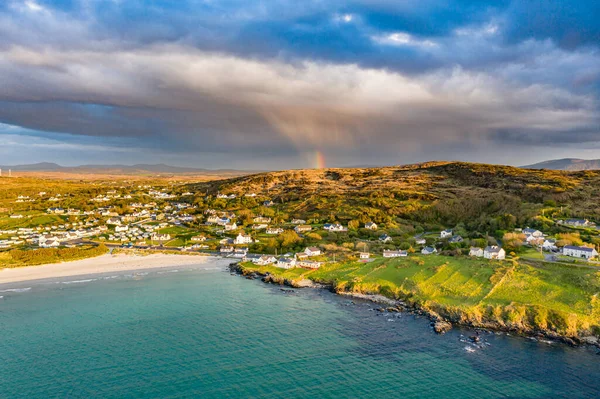 Aerial view of Narin Strand by Portnoo in County Donegal - Ireland — Stock Photo, Image