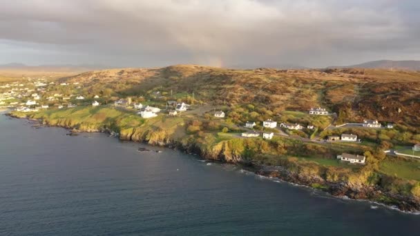 Portnoo légi kilátása Donegal megyében, Írország — Stock videók