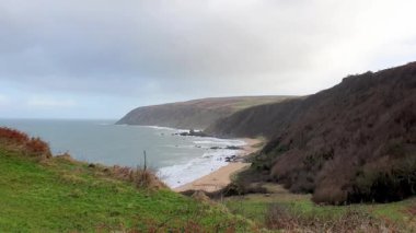 Donegal, İrlanda 'daki Sandy Beach Kinnagoe Körfezi