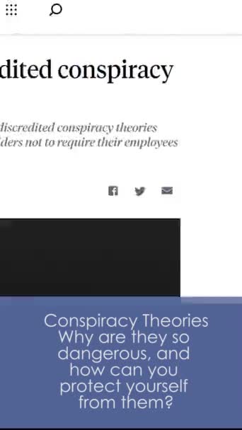 DONEGAL, IRLANDA - 11 DE MAYO DE 2021: El número de teorías conspirativas está aumentando en los medios de comunicación — Vídeo de stock