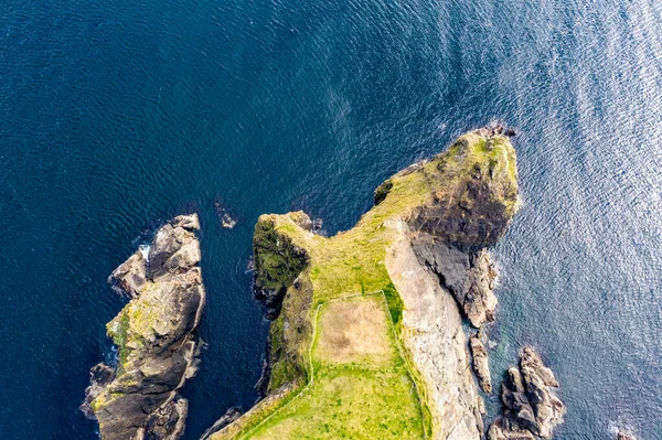 Aerial view of cliffs at Malin Beg in County Donegal - Ireland — Stock Photo, Image