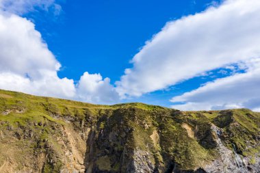 Donegal ilçesindeki Silver Strand 'in havadan görünüşü - İrlanda