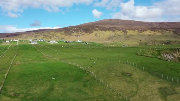 Αεροφωτογραφία της όμορφης ακτής του Malin Beg στο County Donegal - Ιρλανδία — Αρχείο Βίντεο