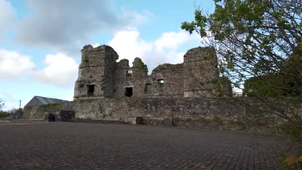 Luchtfoto van rotsformatie gelegen in county Leitrim, Ierland genaamd Eagles Rock — Stockvideo