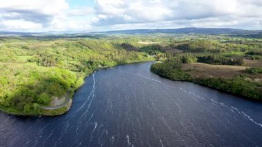 Lough Gill 'in hava manzarası, Sligo İlçesi - İrlanda