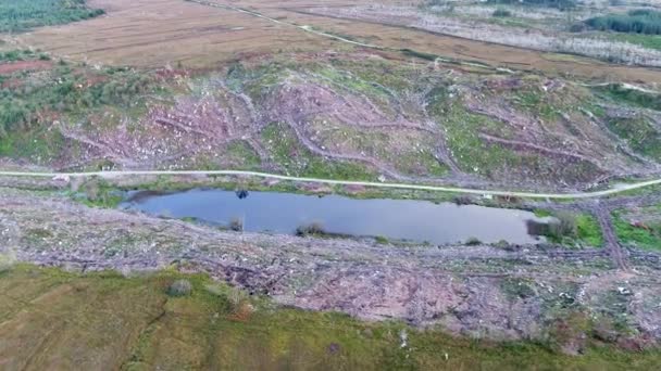 Erdőirtás Bonny Glenben by Portnoo in County Donegal (Írország) — Stock videók