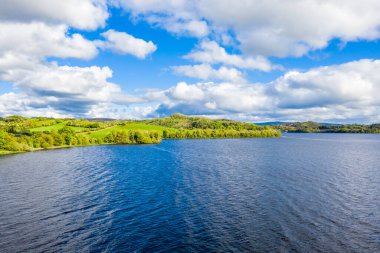 Lough Gill 'in hava manzarası, Sligo İlçesi - İrlanda