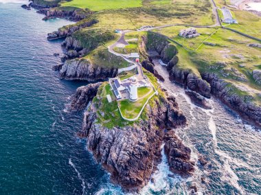 Fanad Lighthouse County Donegal Lough Swilly ve Mulroy Körfezi Hava Görüntüsü