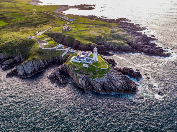 Aerial View of Fanad Head Lighthouse County Donegal Lough Swilly and Mulroy Bay — Stock Photo, Image
