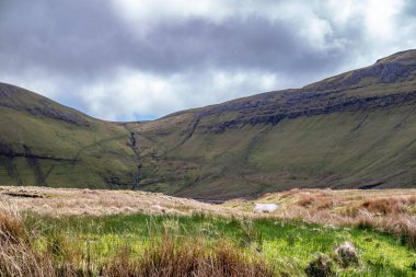 County Sligo 'daki Benbulbin' e giden yol Donegal.