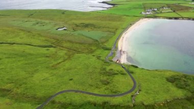 St. Johns Point 'in hava manzarası, County Donegal, İrlanda
