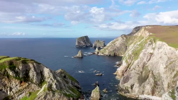 La increíble costa de Port entre Ardara y Glencolumbkille en el Condado de Donegal - Irlanda . — Vídeos de Stock