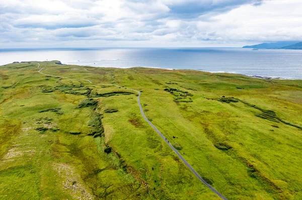 Flygfoto över St. Johns Point, County Donegal, Irland — Stockfoto