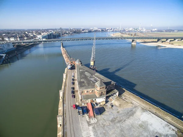 The historic harbour of Krefeld, aerial — Stock Photo, Image