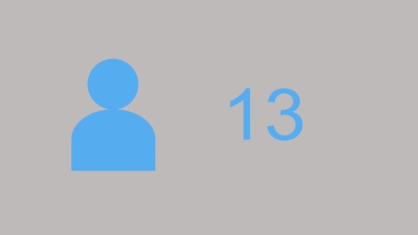 Conceito de seguidores em redes sociais crescente — Vídeo de Stock