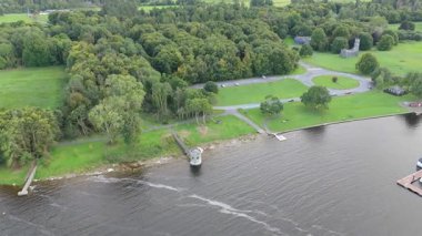 Mc Dermott Şatosu 'nun havadan görünüşü, Roscommon - İrlanda.
