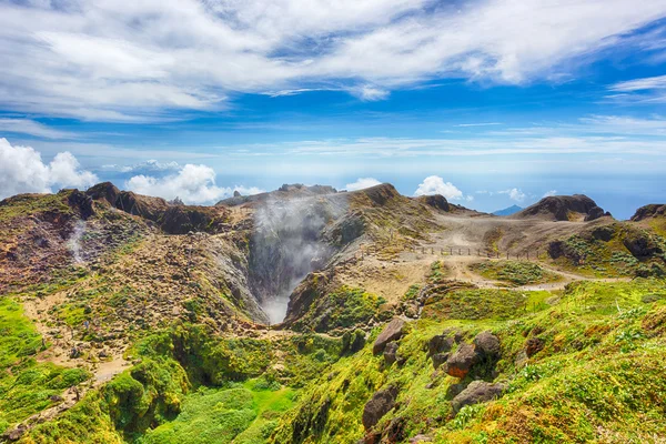Guadeloupe'Soufriere yanardağ — Stok fotoğraf