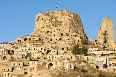 Uçhisar Kalesi güzel Kapadokya'da
