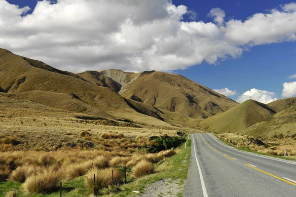 Carretera en Lindis Pass — Foto de Stock