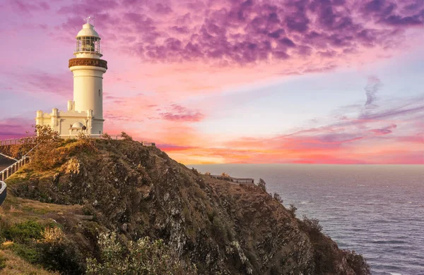 Famous Cape Byron Lighthouse New South Wales Australia Beautiful Vivid — Stock Photo, Image