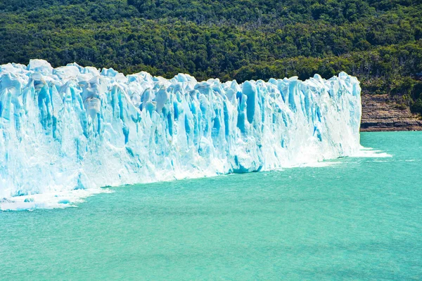 Detalle Poderoso Hielo Turquesa Del Glaciar Perito Moreno Parque Nacional —  Fotos de Stock