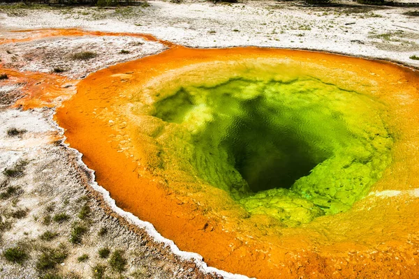 Ранковий Басейн Слави Зверху Yellowstone National Park Вайомінг Сша — стокове фото