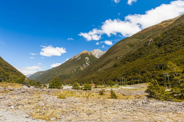 Rzeka Bealey Znajduje Się Parku Narodowym Arthur Pass Nowa Zelandia — Zdjęcie stockowe
