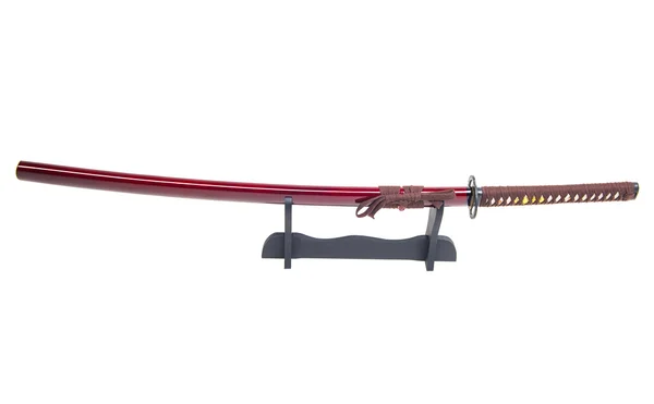 Japanese sword on white — Stock Photo, Image