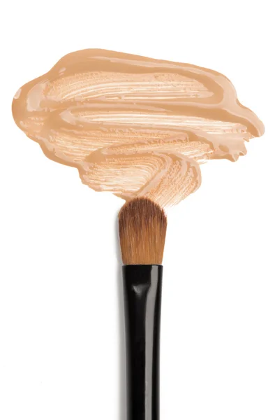 Foundation and make-up brush — Stock Photo, Image