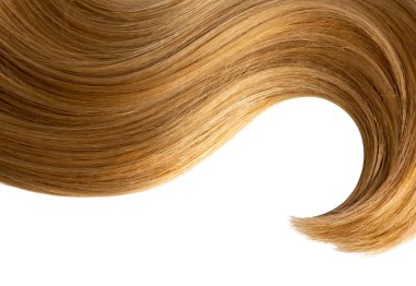 Beyaz üzerinde uzun dalgalı sarı saçlar