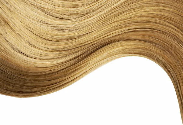 Довге Хвилясте Світле Волосся Білому — стокове фото