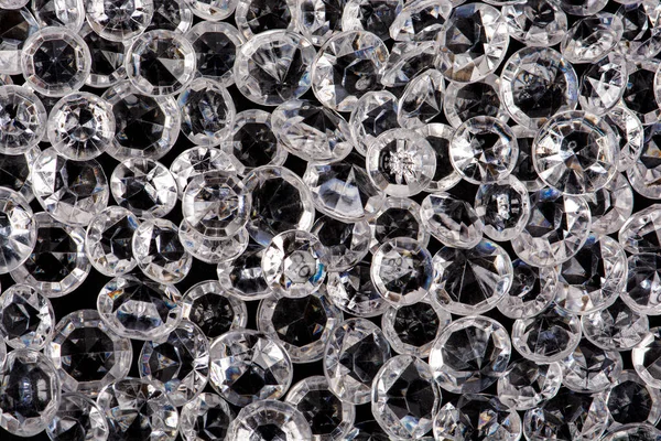 Diamanten Nahaufnahme Auf Schwarzem Hintergrund — Stockfoto