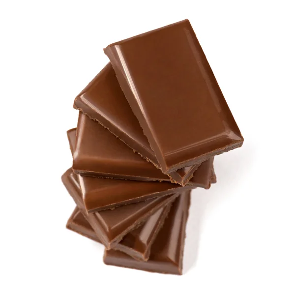 Barrette di cioccolato impilate — Foto Stock