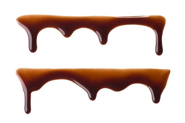 Fließende Schokoladentropfen — Stockfoto