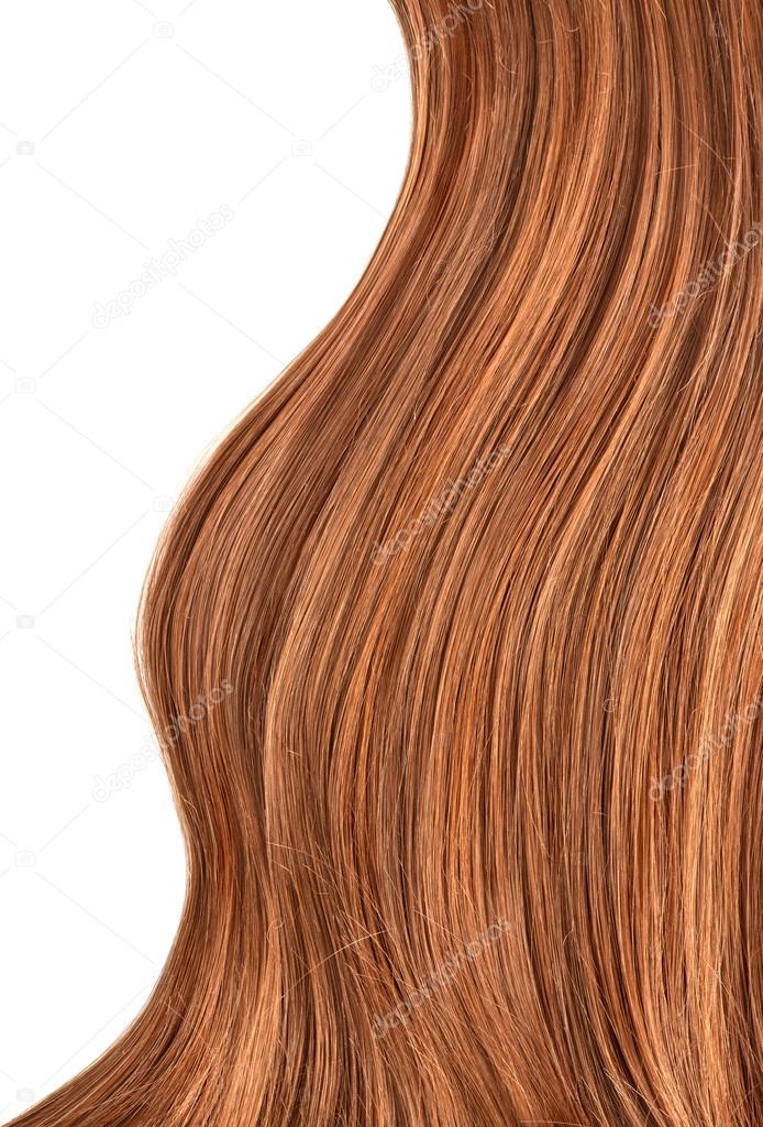 Long red human shiny hair