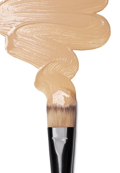 Foundation and make-up brush — Stock Photo, Image