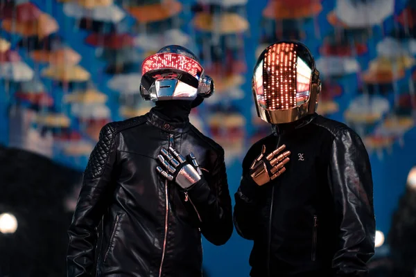 Sumy Oekraïne September 2019 Jongens Eerbetoon Aan Daft Punk Gratis — Stockfoto