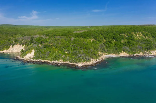 Vue Aérienne Une Belle Plage Sur Mer Noire Bulgarie — Photo