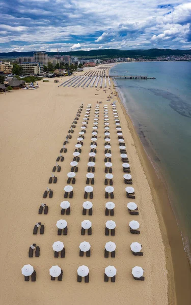 Uitzicht Vanuit Lucht Badplaats Sunny Beach Aan Bulgaarse Blak Zee — Stockfoto