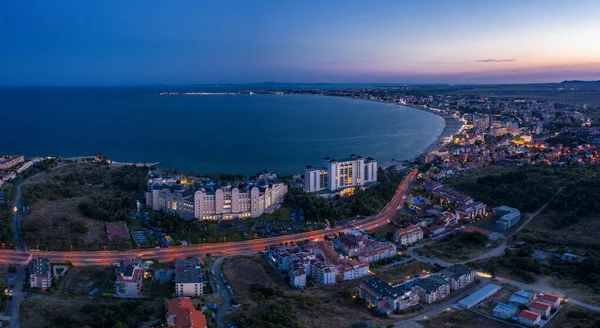 Aerial View Sea Resort Sunny Beach Bulgaria Evening — Stock fotografie