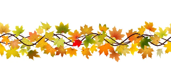 Branche d'automne sans couture — Image vectorielle