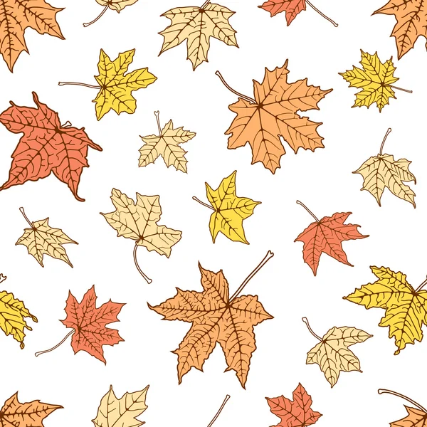 Herfst naadloos patroon — Stockvector