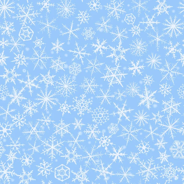 Flocons de neige sans couture — Image vectorielle