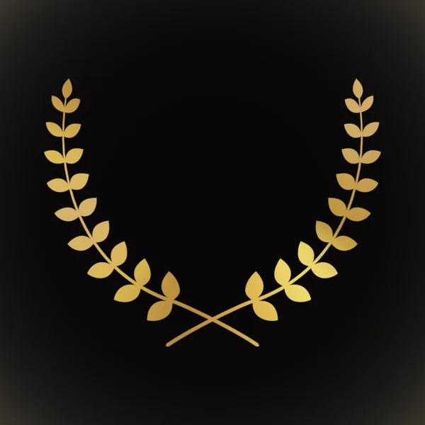 Golden laurel wreath — Stock Vector