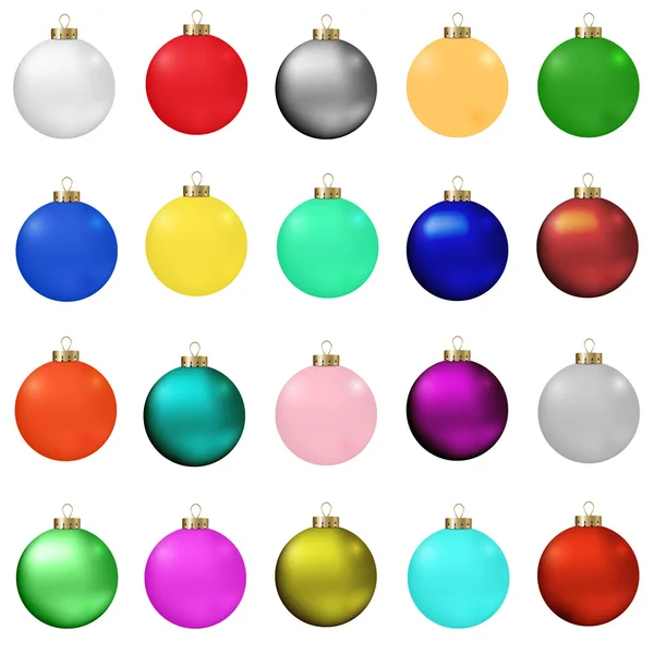 Collection de boules de Noël — Image vectorielle