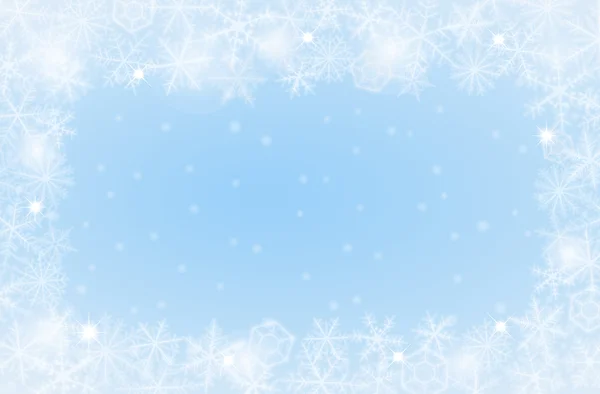 Bordure des flocons de neige — Image vectorielle
